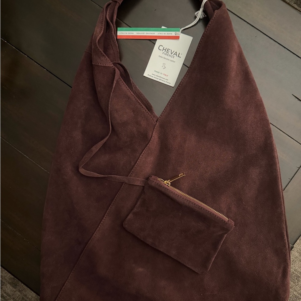 Bordeux Suede Hobo Bag